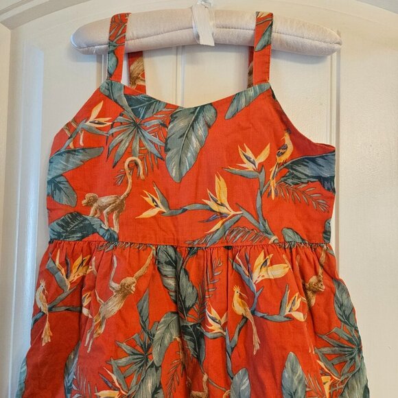 Sale 🎉🥳 4/$25 or $15Janie and Jack Girls Tropical Print Red Green Size 5 - Picture 6 of 7